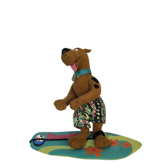 Vintage Scooby Doo Plush with Surf Board 1999 by Applause 12" Posable - Picture 1 of 9